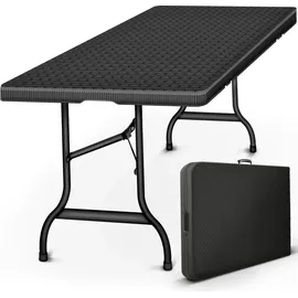 CASARIA Klapptisch 180 x 75 x 73 cm schwarz