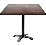 Tisch 90 x 90 cm – Modell Bazila Rock Rust - Braun