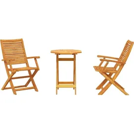 vidaXL Bistroset 3-tlg. Braun