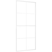 vidaXL ESG-Mattglas und Aluminium rechts 90 x 205 cm weiß