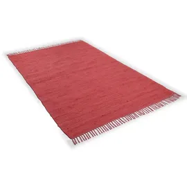 TEPGO Handwebteppich Dream Cotton Rot 120 cm x 180 cm