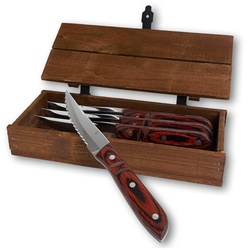 Gense - Old Farmer Steak Messer XL, Holz / Stahl (4er-Set)