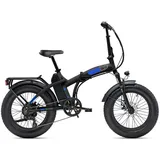 Velomarche MBM Elektro-Kompaktfahrrad / Faltrad N-VER FOLDING 9.2. 20 Zoll, black-blue