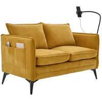 Redom 2-Sitzer, Gelb, Textil, 66x127x69 cm, Wohnzimmer, Sofas & Couches, Sofas, 2-Sitzer Sofas