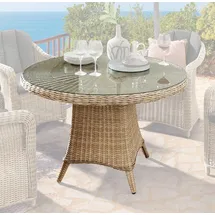 Destiny LUNA Gartentisch Ø 100 x 75 cm Beige/Grau