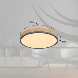 GLOBO Doro 1-flammig rund Graphit 45 cm