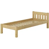 Erst-Holz Erst-Holz® Einzelbett Massivholz-Bett Kiefer natur 90x200 Futonbett Bettrahmen Singlebett 60.38-09FL