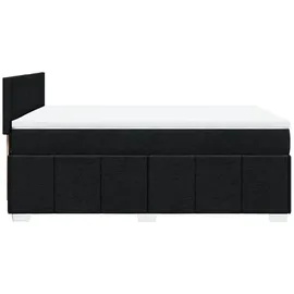 vidaXL Boxspringbett mit Matratze Schwarz 140x200 cm Stoff