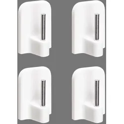 Gardinenstangenhalter GOOD LIFE "Emi" Gr. 1, weiß, B:1,8cm H:2,4cm, Gardinenstangenhalterungen, Klebehalter, für Vitragen-Stangen