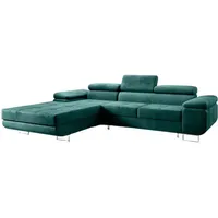 Luxusbetten24 Schlafsofa Designer Sofa Calvera, mit Stauraum und Schlaffunktion grün