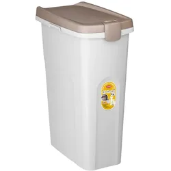 Futtercontainer aus Kunststoff, Futtertonne, braun/weiß, 40 Liter