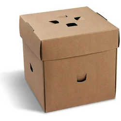 50x BIONATURE Burgerboxen kraft braun Fettbarriere Recycling 14,5x14,5x15cm