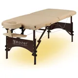 Master Massage Argo 71cm Mobile Massageliege Therapiebank Kosmetikliege mit Ambiente Beleuchtung Beige