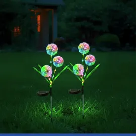 Maximex Gartenleuchte LED Pusteblume 9 cm x 75 cm solarbetriebene mehrfarbig