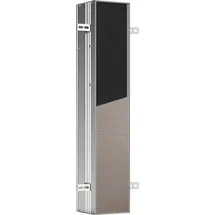 EMCO ASIS PLUS Unterputz-Schrankmodul für die Klobürstengarnitur, Badezimmerschrank mit Toilettenpapierhalter, Hochschrank mit "Push to Open"-Funktion und Anschlag links