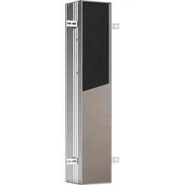 EMCO ASIS PLUS Unterputz-Schrankmodul für die Klobürstengarnitur, Badezimmerschrank mit Toilettenpapierhalter, Hochschrank mit "Push to Open"-Funktion und Anschlag links