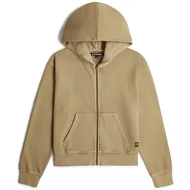 G-Star Washed Hoodie Zip Relaxed Sweatshirt Beige L