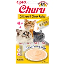 INABA Churu Cat cremiges Huhn und Käse Katzenleckerli 56 g