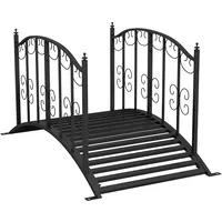 Outsunny Gartenbrücke 119 x 67 x 70 cm Schwarz