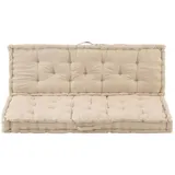 vidaXL Palettenkissen 120 x 80 x 10 cm beige 2 St.