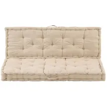 vidaXL Palettenkissen 120 x 80 x 10 cm beige 2 St.