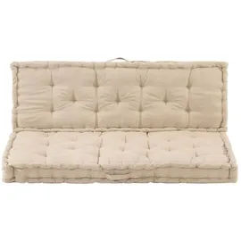 vidaXL Palettenkissen 120 x 80 x 10 cm beige 2 St.