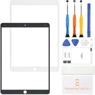 Ersatz-LCD-Display Compatible für iPad Air 3 2019 3. Generation A2152 A2123 A2153 A2154 Front-Außenglas, Reparatur-Set mit Werkzeug (kein Touchscreen-Digitizer) (weiß)