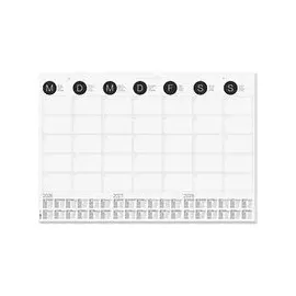 Sigel Schreibtischunterlage MONATSPLANER 2026/2027/2028 schwarz/weiß Papier 59,5 x 41,0 cm 12 Blatt