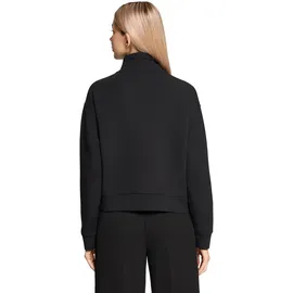 Betty Barclay Sweatjacke BETTY BARCLAY "Damen mit Rippenstruktur", Damen, Gr. 42, schwarz, Sweatware, Obermaterial: 54% Viskose, 40% Polyester, 6% Elasthan, figurumspielend normal, Sweatjacken Sweatjacke