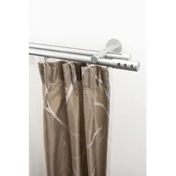 Gardinenstange GARESA "EASY", silber (silberfarben), B:67cm L:100cm Ø:20mm, Aluminium, Gardinenstangen