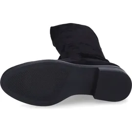 CAPRICE Damen Overknee Stiefel Kleiner Absatz Vegan, Schwarz (Black Stretch), 41 EU - Gr.: