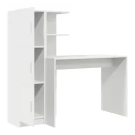 vidaXL Schreibtisch mit Stauraum Weiß