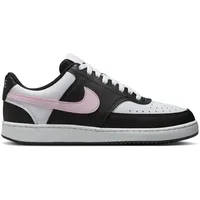 Nike Damen Freizeitschuhe Court Vision Low Next, BLACK/PINK FOAM-WHITE,
