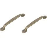 Amig - 2er Pack Möbelgriffe - 128 mm - Lederfarbe - Aus Aluminium gefertigt - Für Küchen- und Badezimmer-Schubladen und -schränke mit modernem dekorativem Stil und täglichem Komfort - Mod. 839