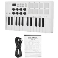 MIDI-Steuerungs-Keyboard, 25 anschlagdynamische Tasten, RGB-beleuchtete Pads, wie abgebildet