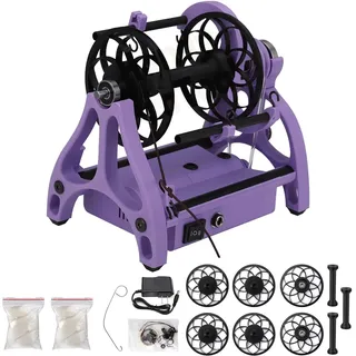 12-V-Garnspinnrad, Elektrisches Spinnrad, Mit Einstellbarem Geschwindigkeitsknopf Und 3 4-Unzen-Spulen, Vorwärts-/Rückwärtsschaltung, Höchstgeschwindigkeit 800 U/Min, Geeignet Zum Garnweben,Pink