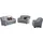 Cotta Couch Polyester 3-2-1 Garnitur Grau