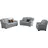 Cotta Couch Polyester 3-2-1 Garnitur Grau