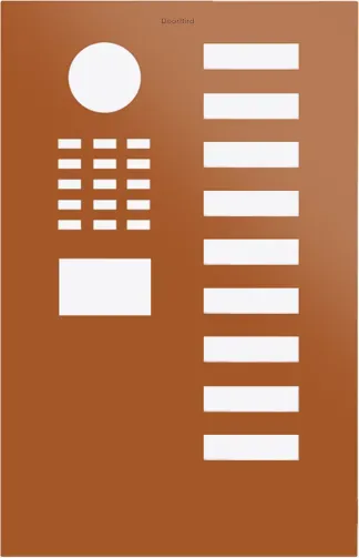 DoorBird D2109V Frontblende Orangebraun, Edelstahl, pulverbeschichtet, seidenmatt