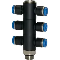 Riegler T-Mehrfachverteiler 6-fach drehbar G 3/8 a. Ø12mm