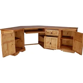 MiaMöbel Mexico Eck-Schreibtisch Massivholz Pinie Mexiko Möbel Mexikanisch