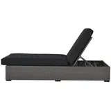 clemento Ascot Loungeliegen 200 x 80 x 40 cm Grau