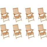 vidaXL Gartenstuhl 71,5 x 71,5 x 100 cm braun 8 St.