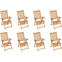 vidaXL Gartenstuhl 71,5 x 71,5 x 100 cm braun 8 St.