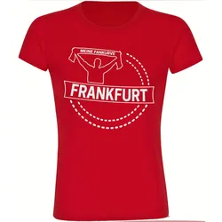 multifanshop Damen T-Shirt - Frankfurt - Meine Fankurve - Druck weiß - Frauen