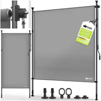 Tillvex Klemmmarkise 100 x 310 cm grau wetterbeständig