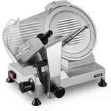 VEVOR Elektrische Aufschnittmaschine 300 mm Klinge, 320 W Allesschneider Fleischschneidemaschine mit Integriertem Schärfer und 0-15 mm Einstellbarer Schnittstärke, für Gefrorenes Fleisch Schinken