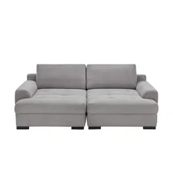 bobb Doppelrecamiere  Soumia ¦ grau ¦ Maße (cm): B: 240 H: 91 T: 181.0