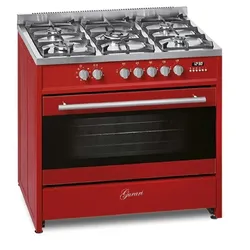 Gurari GCH E 911 R Rot Gas Elektro Standherd 90 cm+Grillplatte