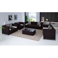 JVmoebel Sofa Sofagarnitur Set Design Sofas Polster Couchen Leder 3 2 Sitzer, Made in Europe braun